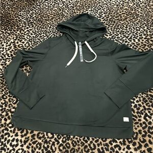 Vuori Aspen Heather Dark Green Hoodie